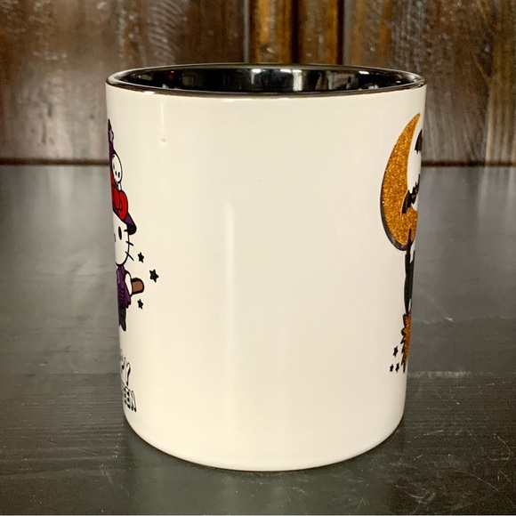 Happy Halloween Hello Kitty 20oz Witch on Broom Mug - Black Cat Moon Bats - Picture 6 of 9